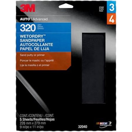 Geared2Golf 32040 Sandpaper; 9 X 11 In.; P320 Grit GE346562